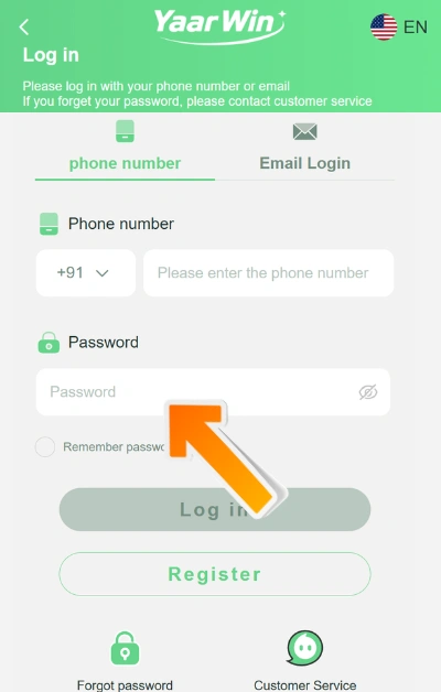ENTER PASSWORD YAARWIN