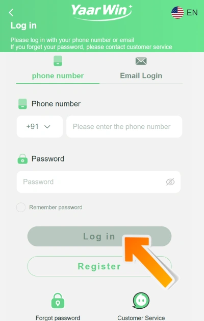 LOGIN BUTTON CLICK